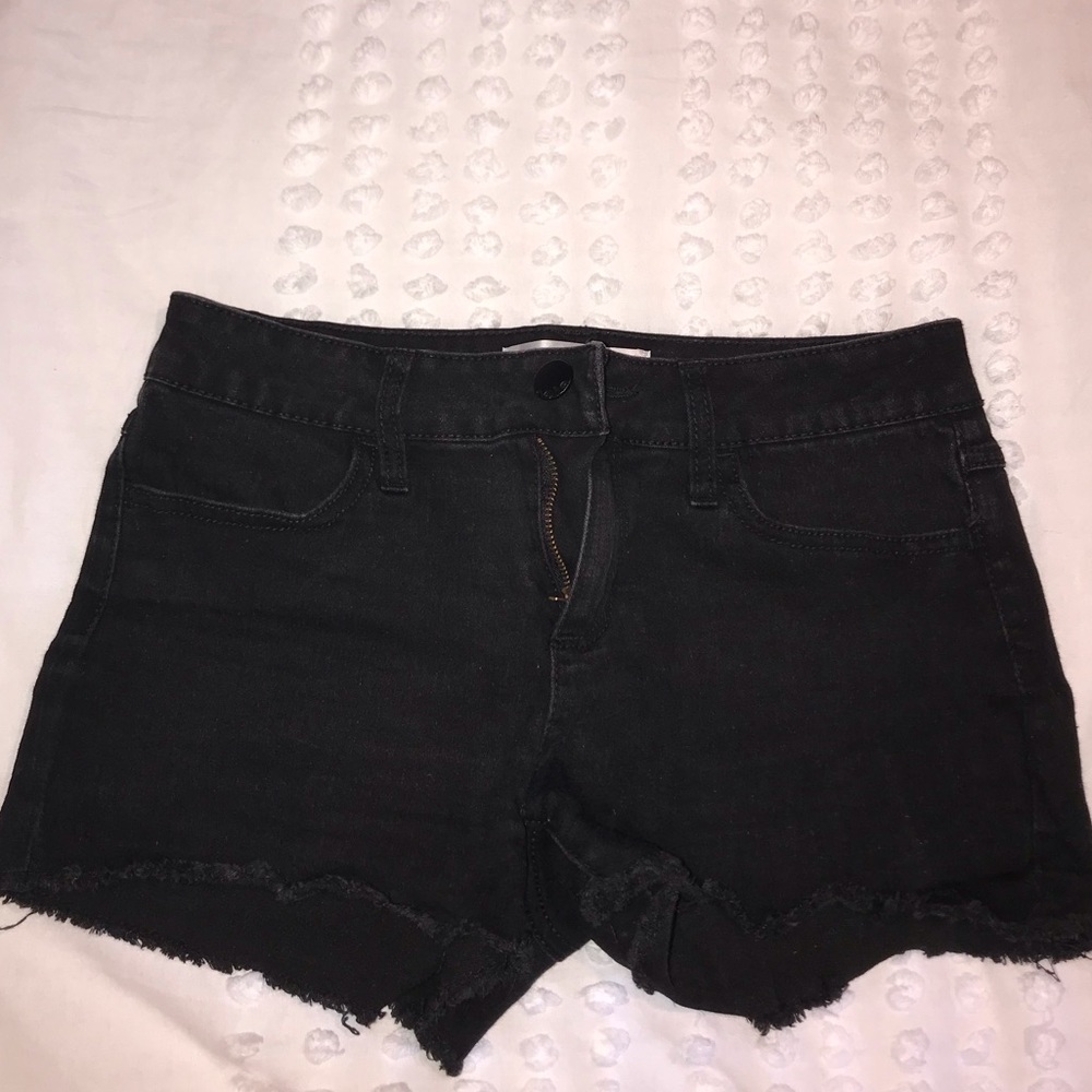 Black Jean Cutoff Shorts